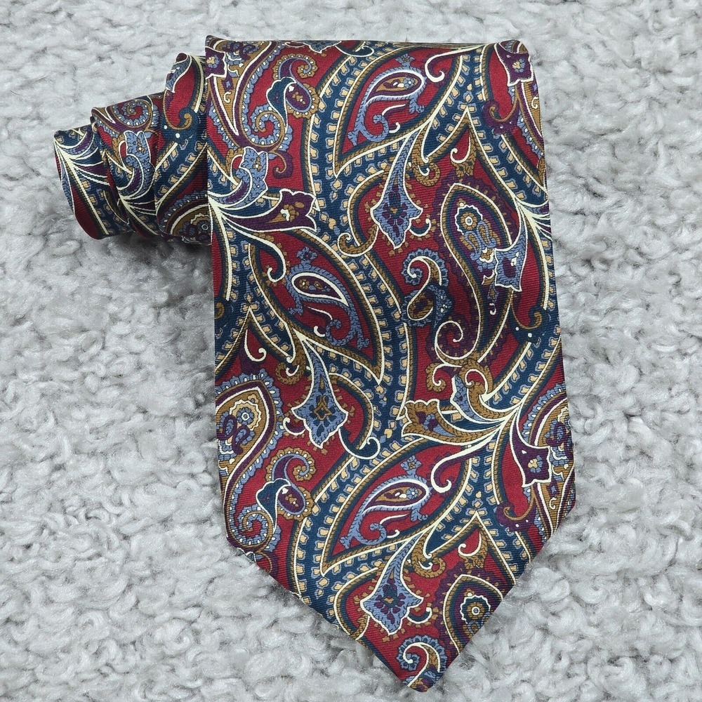 Vintage Christian Dior Monsieur Men's Paisley Silk Neck Tie Designer‎